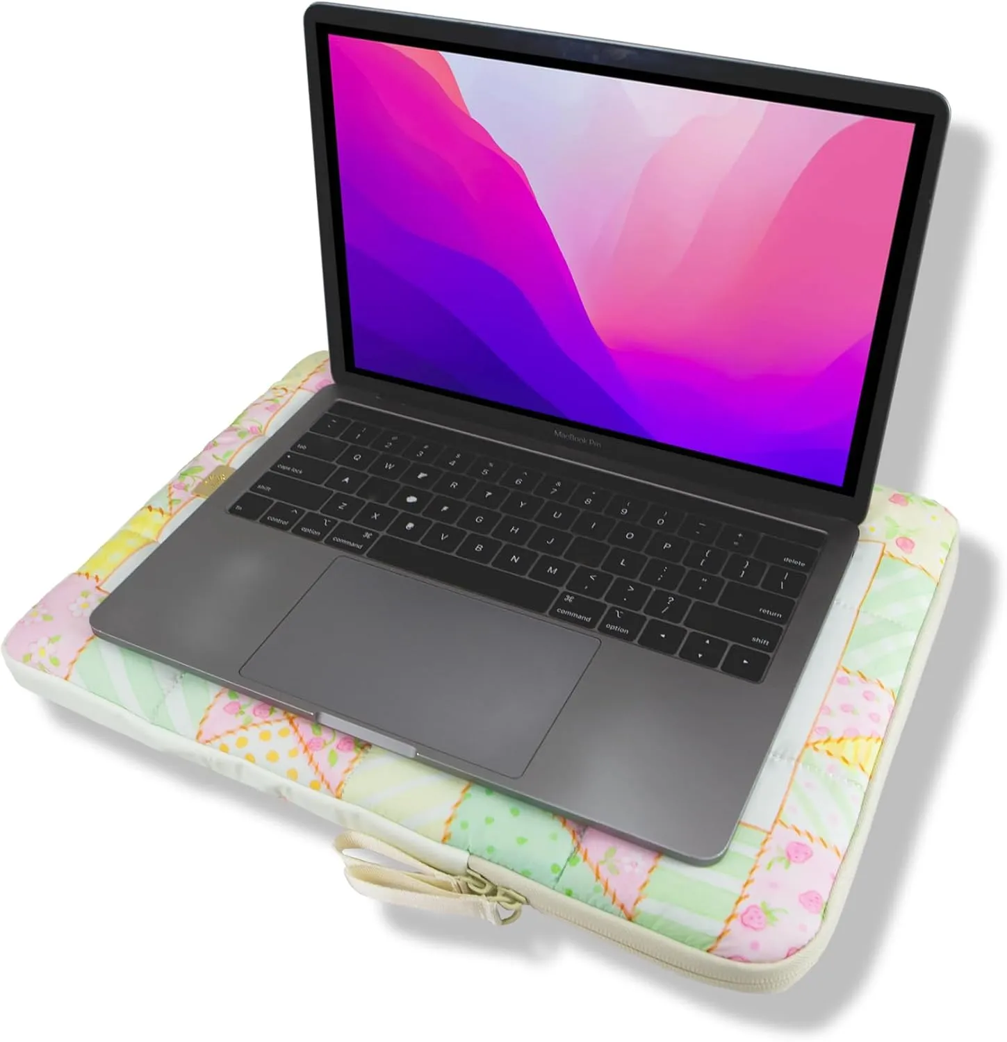 Sonix | Puffy Laptop Sleeve | 15-16 Inch, Quilted Pillow Puffer Laptop Carrying Case, Computer Sleeve | Strawberry Shortcake Patchwork Floral