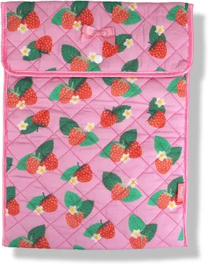 Sonix | Quilted Laptop Sleeve | 13-14 Inch, Quilted Soft Comfy Laptop Carrying Case, Computer Sleeve | Wild Strawberries