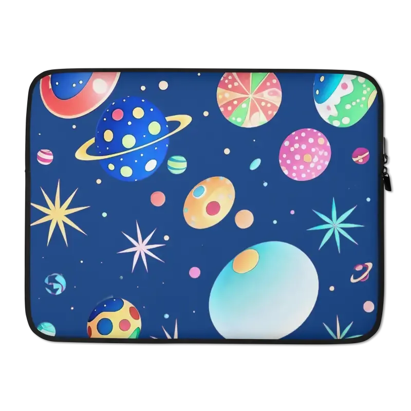 Space Lovers Laptop Sleeve with Padded Zipper