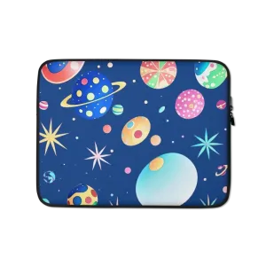 Space Lovers Laptop Sleeve with Padded Zipper