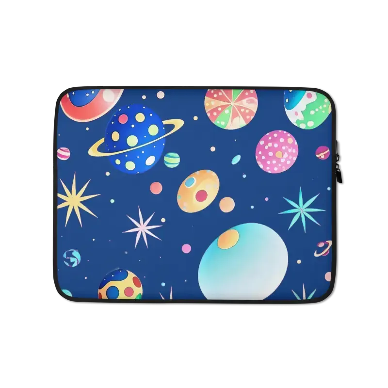 Space Lovers Laptop Sleeve with Padded Zipper