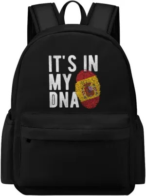 Spain Flag Spanish Dna Backpacks Multiple Pockets Rucksack Shoulder Bag Compartment Backpack Travel Hiking Camping for Men Women 2025