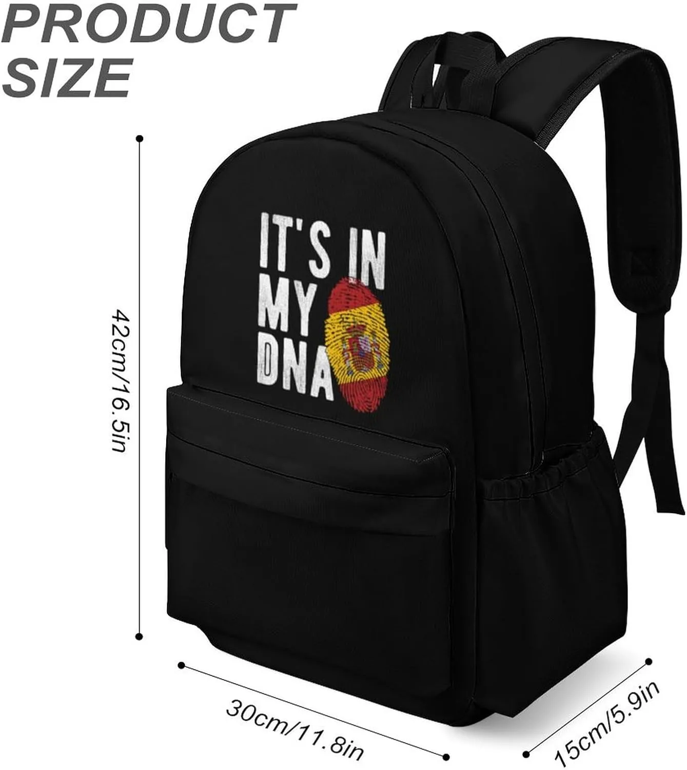 Spain Flag Spanish Dna Backpacks Multiple Pockets Rucksack Shoulder Bag Compartment Backpack Travel Hiking Camping for Men Women 2025
