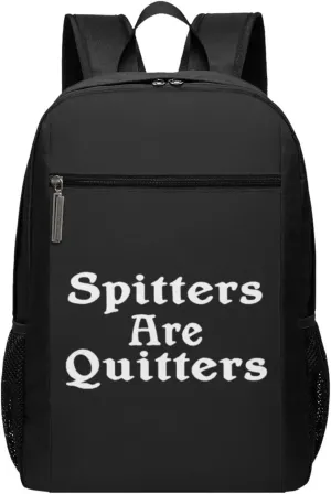 Spitters are Quitters Travel Laptop Backpack, Business Anti Theft Slim Sturdy Laptops Backpacks, College Computer Bag Gift for Men & Women Fits 17 Inch Notebook,Black