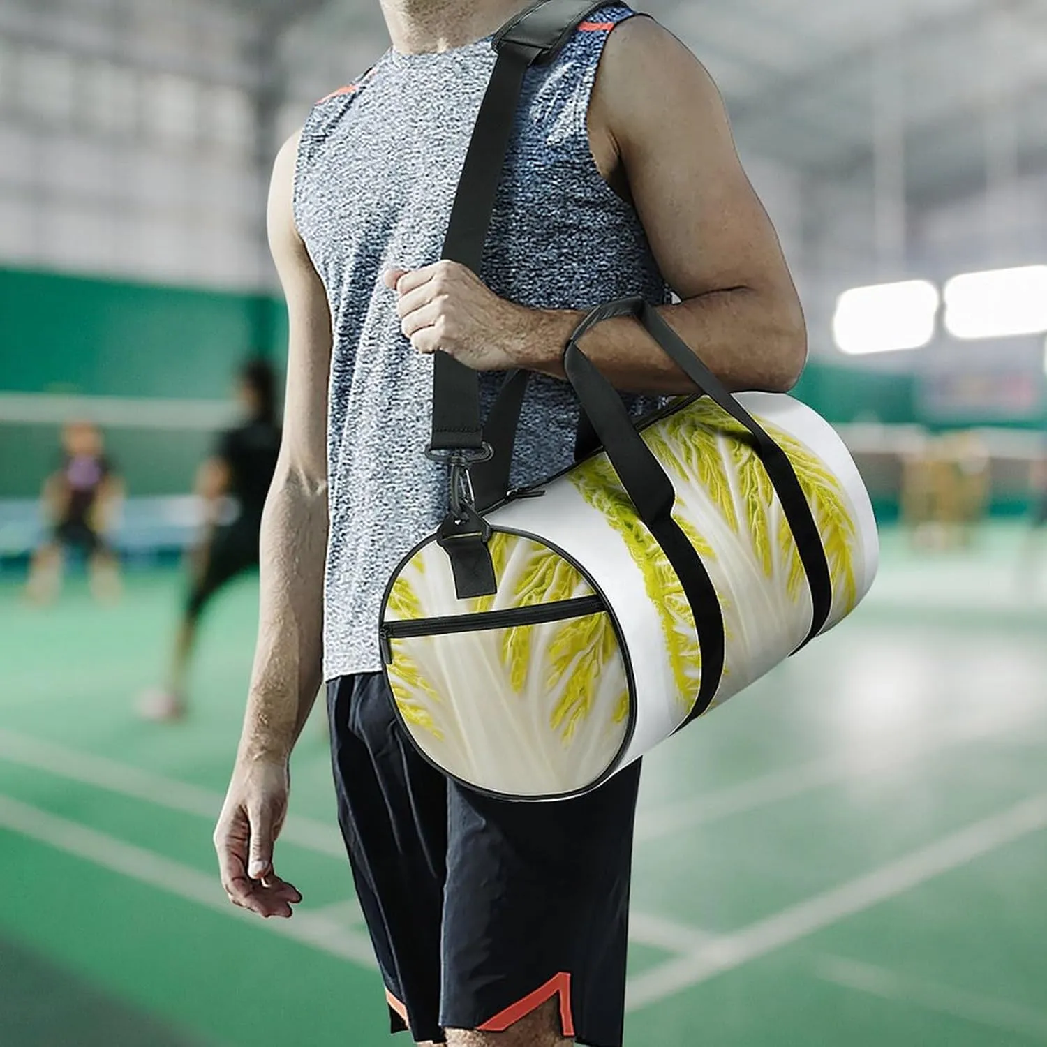 Sports Gym Bag for Women Men Travel Duffel Bag A Whole Cabbage Weekender Bag Canvas Carry on Overnight Bag for Travel Swimming Fitness Workout Sports Duffle Bag, 17.7in/9in/9in, style