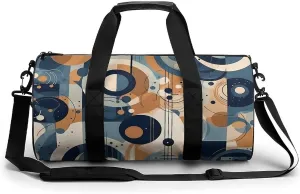 Sports Gym Bag for Women Men Travel Duffel Bag Abstract Design Weekender Bag Canvas Carry on Overnight Bag for Travel Swimming Fitness Workout Sports Duffle Bag, 17.7in/9in/9in, style-1-1