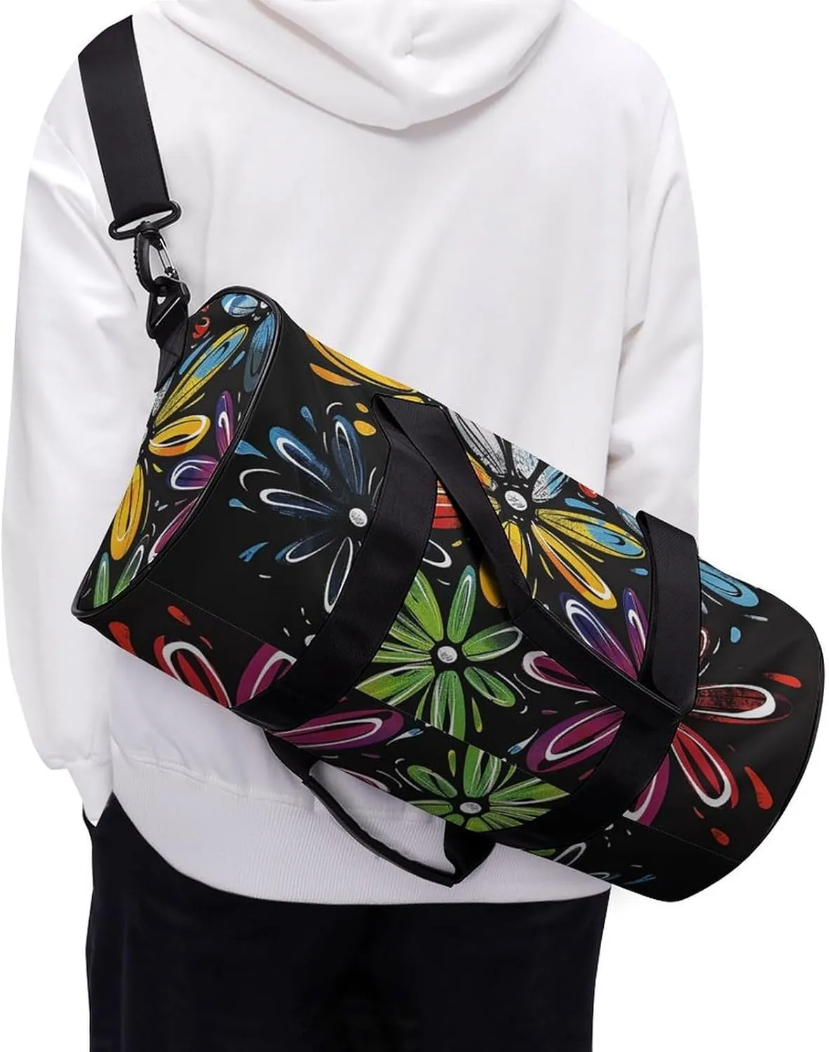 Sports Gym Bag for Women Men Travel Duffel Bag Abstract Pattern Style Weekender Bag Canvas Carry on Overnight Bag for Travel Swimming Fitness Workout Sports Duffle Bag
