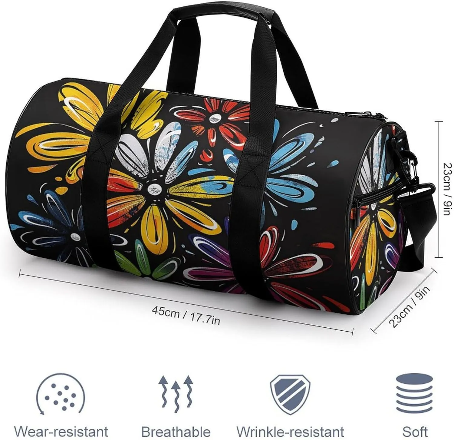 Sports Gym Bag for Women Men Travel Duffel Bag Abstract Pattern Style Weekender Bag Canvas Carry on Overnight Bag for Travel Swimming Fitness Workout Sports Duffle Bag