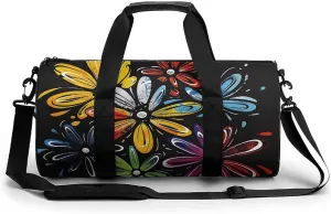 Sports Gym Bag for Women Men Travel Duffel Bag Abstract Pattern Style Weekender Bag Canvas Carry on Overnight Bag for Travel Swimming Fitness Workout Sports Duffle Bag