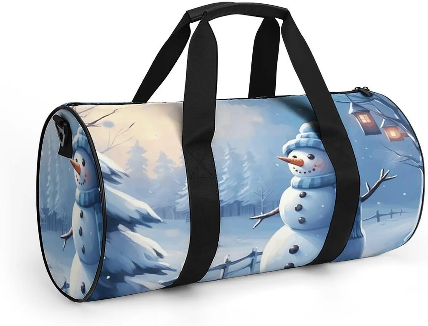 Sports Gym Bag for Women Men Travel Duffel Bag Blue And Blue Style Weekender Bag Canvas Carry on Overnight Bag for Travel Swimming Fitness Workout Sports Duffle Bag, 17.7in/9in/9in