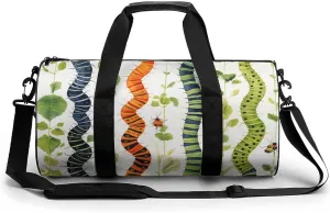 Sports Gym Bag for Women Men Travel Duffel Bag Caterpillar Pattern Weekender Bag Canvas Carry on Overnight Bag for Travel Swimming Fitness Workout Sports Duffle Bag, 17.7in/9in/9in, style-1