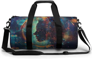Sports Gym Bag for Women Men Travel Duffel Bag Code And Data Weekender Bag Canvas Carry on Overnight Bag for Travel Swimming Fitness Workout Sports Duffle Bag, 17.7in/9in/9in, style-1