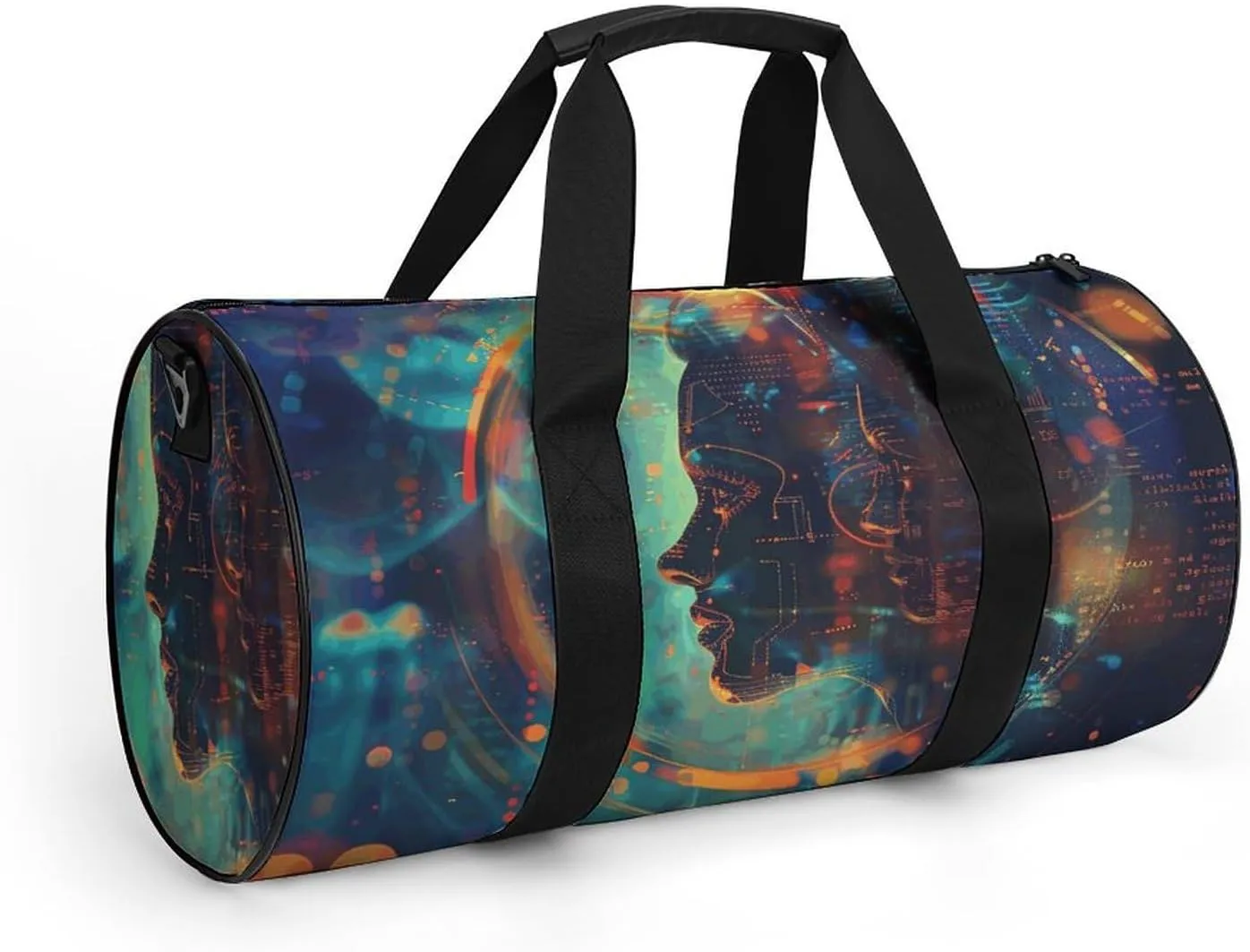 Sports Gym Bag for Women Men Travel Duffel Bag Code And Data Weekender Bag Canvas Carry on Overnight Bag for Travel Swimming Fitness Workout Sports Duffle Bag, 17.7in/9in/9in, style-1