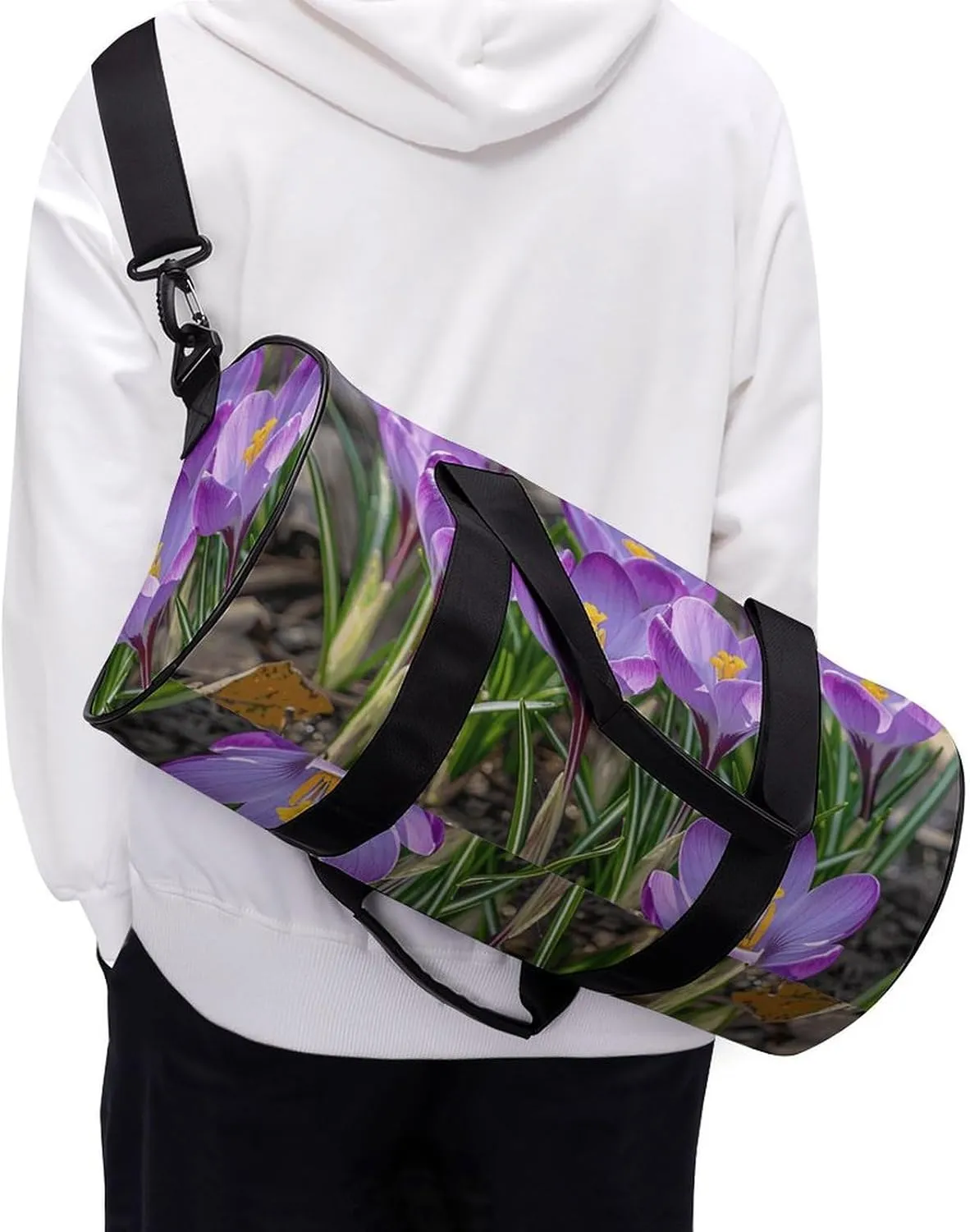 Sports Gym Bag for Women Men Travel Duffel Bag Flowers Are Blooming Weekender Bag Canvas Carry on Overnight Bag for Travel Swimming Fitness Workout Sports Duffle Bag