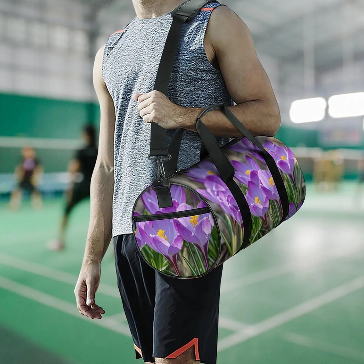Sports Gym Bag for Women Men Travel Duffel Bag Flowers Are Blooming Weekender Bag Canvas Carry on Overnight Bag for Travel Swimming Fitness Workout Sports Duffle Bag