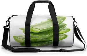 Sports Gym Bag for Women Men Travel Duffel Bag Fresh Aloe Vera Flakes Weekender Bag Canvas Carry on Overnight Bag for Travel Swimming Fitness Workout Sports Duffle Bag