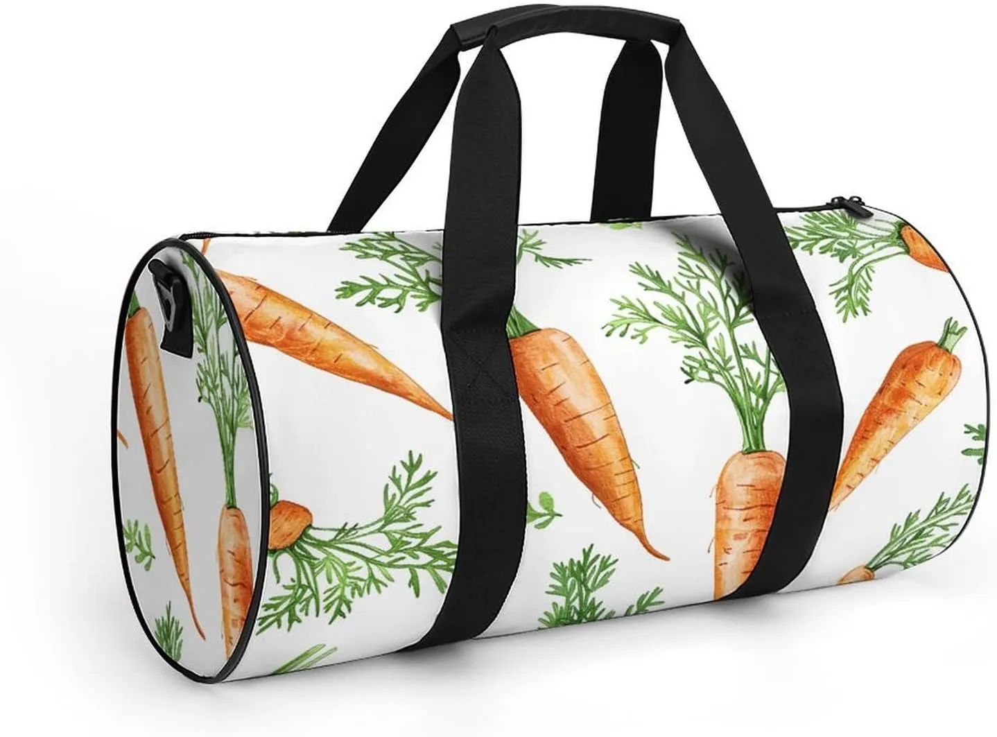 Sports Gym Bag for Women Men Travel Duffel Bag Fresh Carrot Pattern Weekender Bag Canvas Carry on Overnight Bag for Travel Swimming Fitness Workout Sports Duffle Bag, 17.7in/9in/9in, style