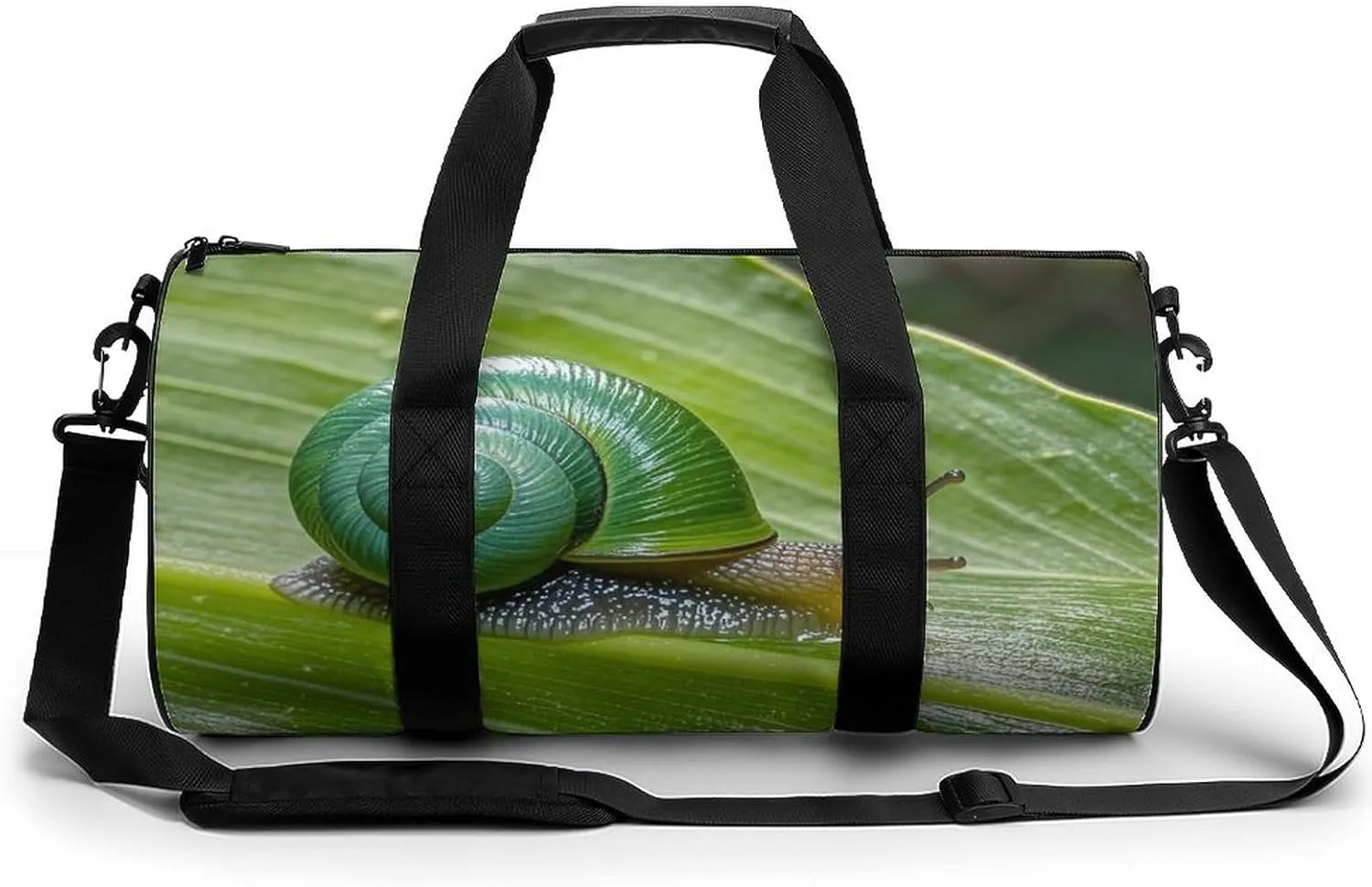 Sports Gym Bag for Women Men Travel Duffel Bag Green Wildlife Animal Snail Weekender Bag Canvas Carry on Overnight Bag for Travel Swimming Fitness Workout Sports Duffle Bag