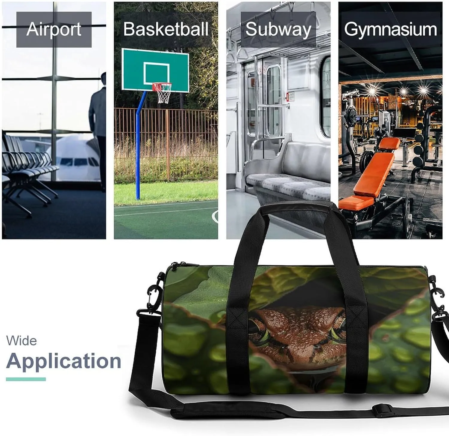 Sports Gym Bag for Women Men Travel Duffel Bag Head And Eyes Weekender Bag Canvas Carry on Overnight Bag for Travel Swimming Fitness Workout Sports Duffle Bag