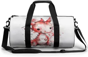 Sports Gym Bag for Women Men Travel Duffel Bag Ink Style Dragon Weekender Bag Canvas Carry on Overnight Bag for Travel Swimming Fitness Workout Sports Duffle Bag, 17.7in/9in/9in