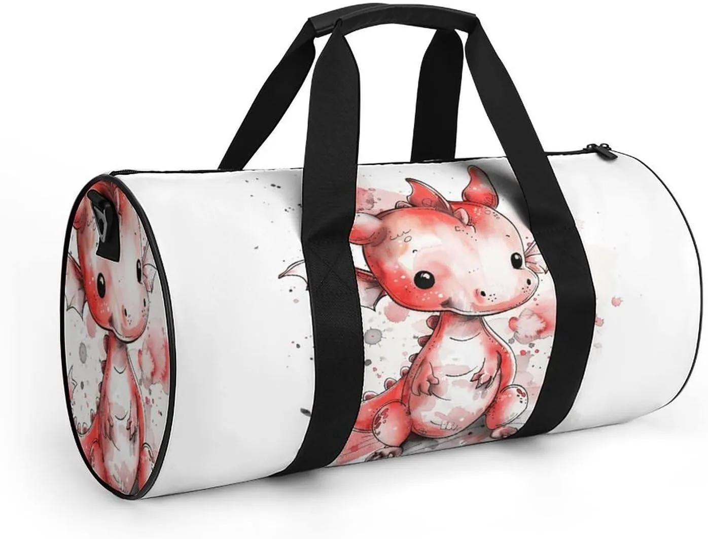 Sports Gym Bag for Women Men Travel Duffel Bag Ink Style Dragon Weekender Bag Canvas Carry on Overnight Bag for Travel Swimming Fitness Workout Sports Duffle Bag, 17.7in/9in/9in