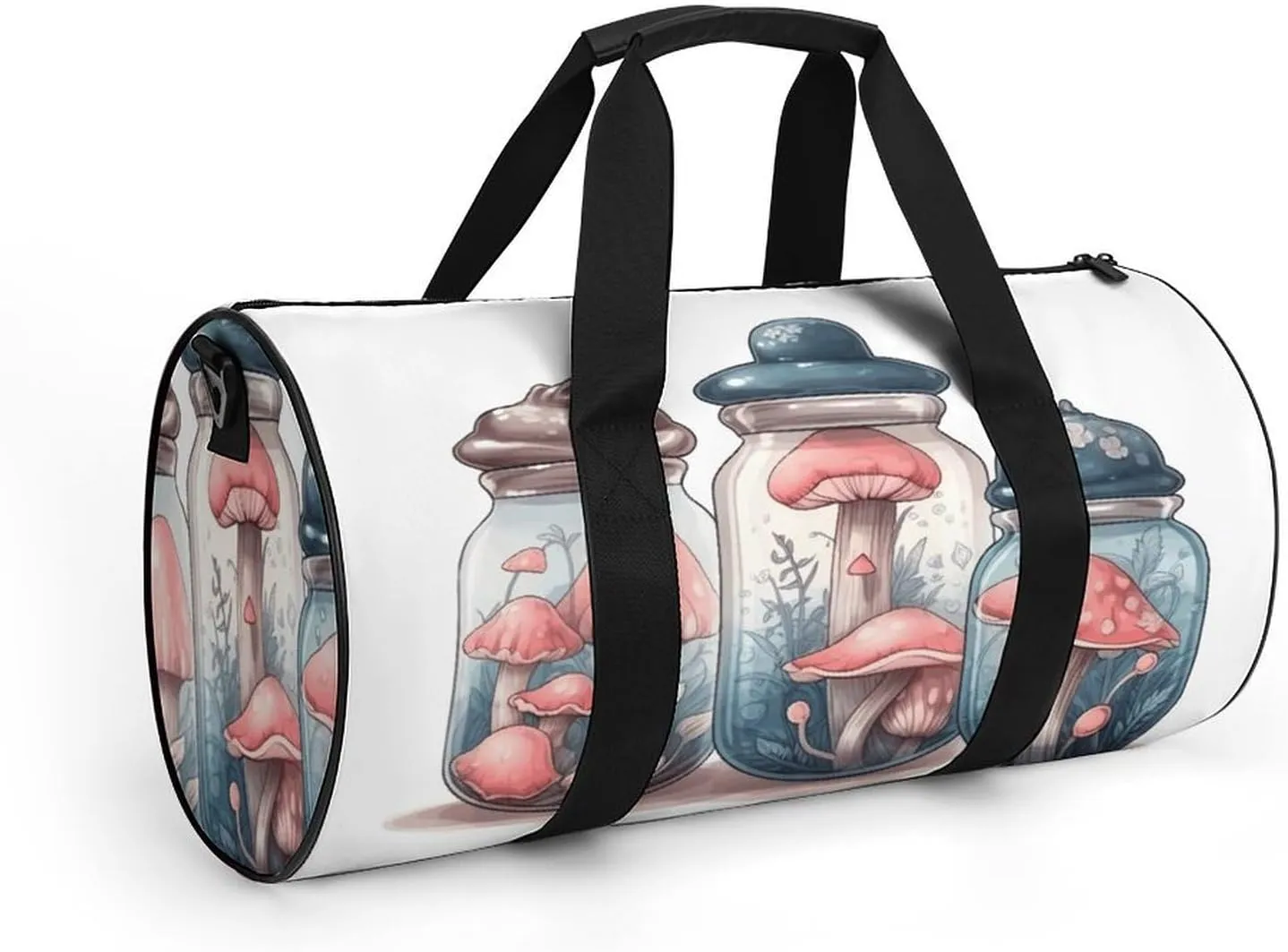 Sports Gym Bag for Women Men Travel Duffel Bag Mushrooms And Jars Weekender Bag Canvas Carry on Overnight Bag for Travel Swimming Fitness Workout Sports Duffle Bag, 17.7in/9in/9in, style-1-2