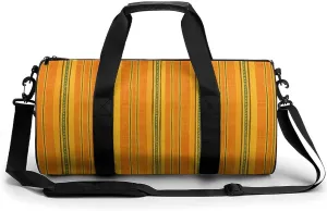 Sports Gym Bag for Women Men Travel Duffel Bag Orange Vertical Stripes Weekender Bag Canvas Carry on Overnight Bag for Travel Swimming Fitness Workout Sports Duffle Bag, 17.7in/9in/9in, style-4