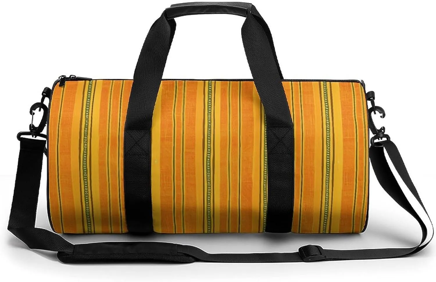 Sports Gym Bag for Women Men Travel Duffel Bag Orange Vertical Stripes Weekender Bag Canvas Carry on Overnight Bag for Travel Swimming Fitness Workout Sports Duffle Bag, 17.7in/9in/9in, style-4