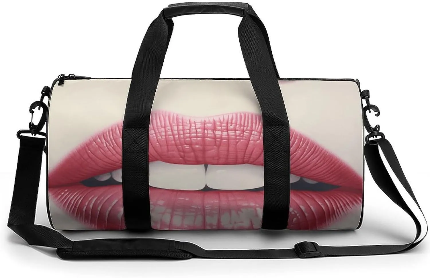 Sports Gym Bag for Women Men Travel Duffel Bag Peach Woman Lips Weekender Bag Canvas Carry on Overnight Bag for Travel Swimming Fitness Workout Sports Duffle Bag, 17.7in/9in/9in, style-3