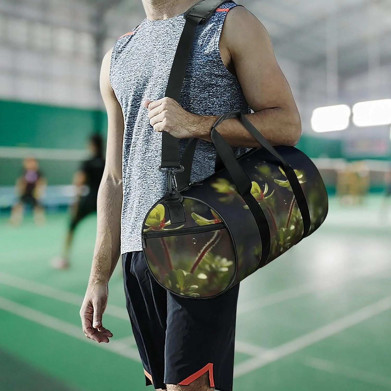 Sports Gym Bag for Women Men Travel Duffel Bag Plants Growing in The Ground Weekender Bag Canvas Carry on Overnight Bag for Travel Swimming Fitness Workout Sports Duffle Bag
