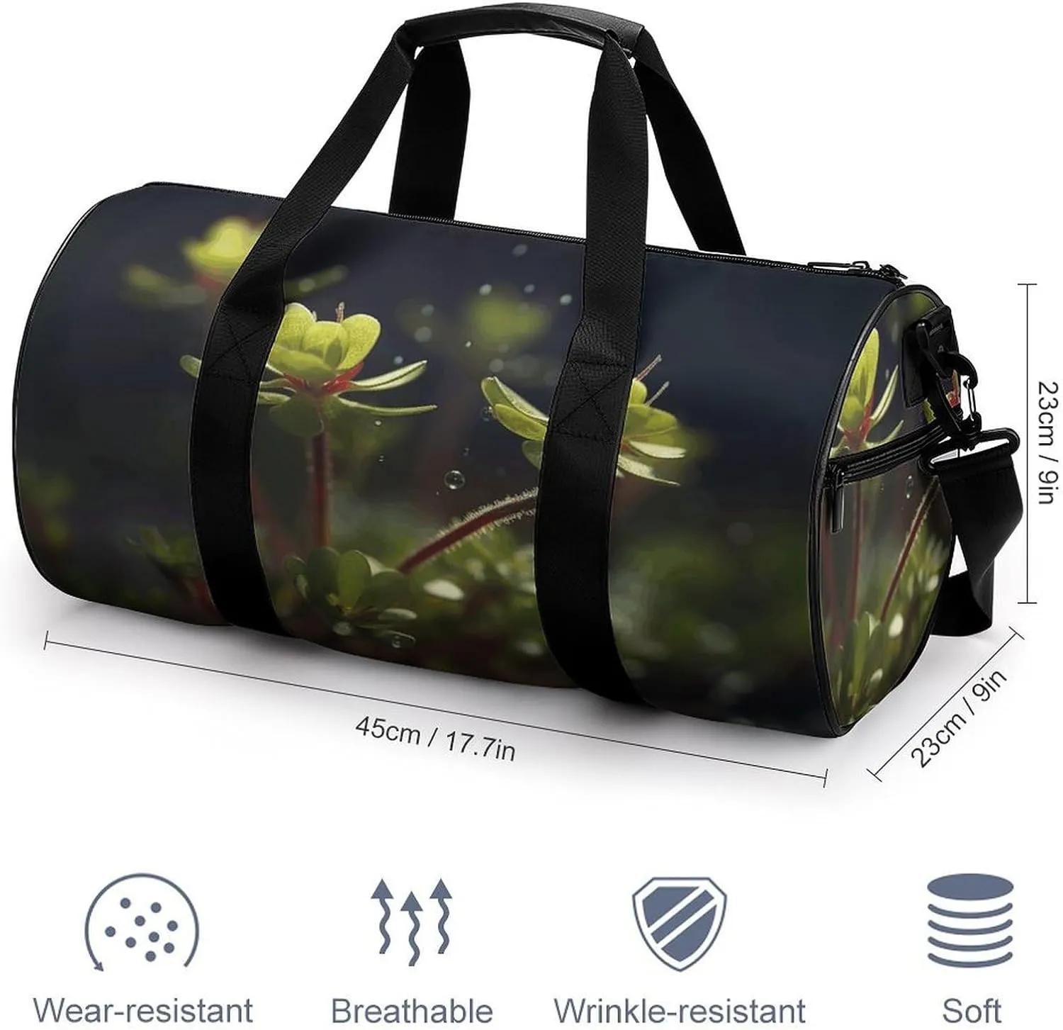 Sports Gym Bag for Women Men Travel Duffel Bag Plants Growing in The Ground Weekender Bag Canvas Carry on Overnight Bag for Travel Swimming Fitness Workout Sports Duffle Bag