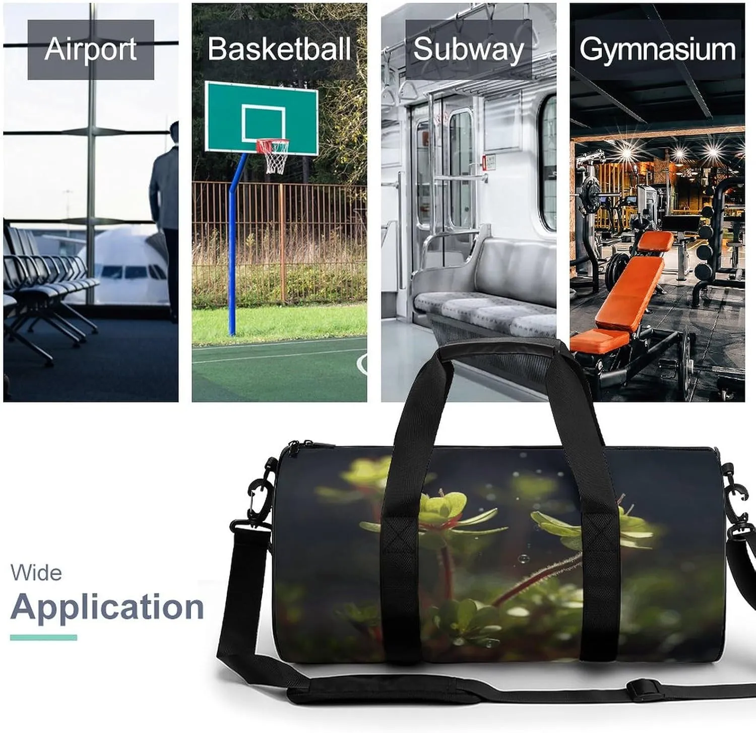 Sports Gym Bag for Women Men Travel Duffel Bag Plants Growing in The Ground Weekender Bag Canvas Carry on Overnight Bag for Travel Swimming Fitness Workout Sports Duffle Bag