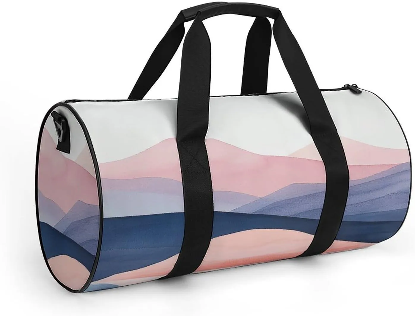 Sports Gym Bag for Women Men Travel Duffel Bag Red And Blue Hills Weekender Bag Canvas Carry on Overnight Bag for Travel Swimming Fitness Workout Sports Duffle Bag