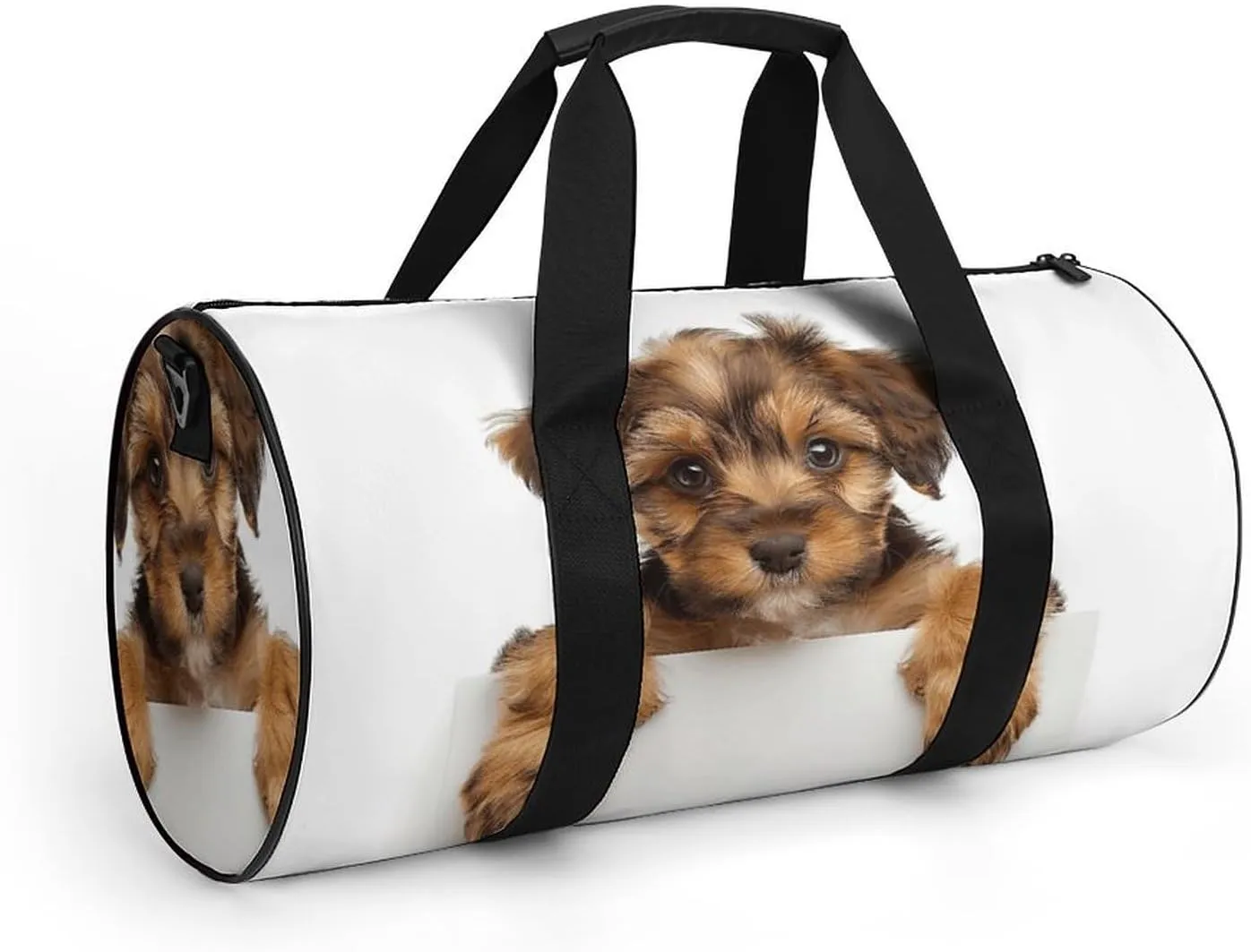 Sports Gym Bag for Women Men Travel Duffel Bag Small Brown Dog Weekender Bag Canvas Carry on Overnight Bag for Travel Swimming Fitness Workout Sports Duffle Bag
