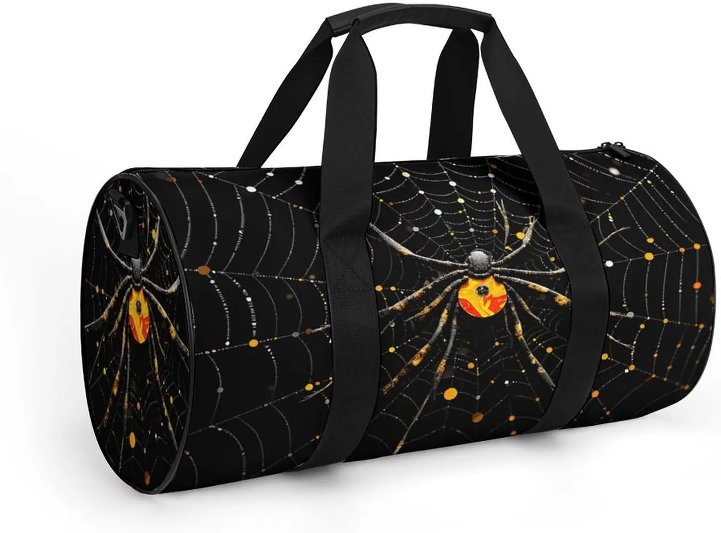 Sports Gym Bag for Women Men Travel Duffel Bag Spider in Web Weekender Bag Canvas Carry on Overnight Bag for Travel Swimming Fitness Workout Sports Duffle Bag, 17.7in/9in/9in, style-1
