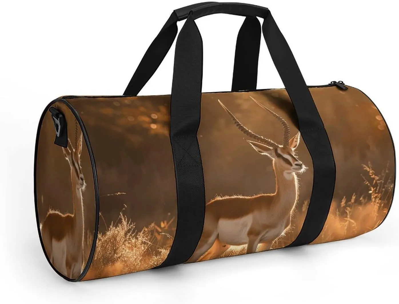 Sports Gym Bag for Women Men Travel Duffel Bag Standing on The Prairie Weekender Bag Canvas Carry on Overnight Bag for Travel Swimming Fitness Workout Sports Duffle Bag, 17.7in/9in/9in, style