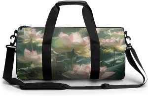 Sports Gym Bag for Women Men Travel Duffel Bag Surrounded by Leaves Weekender Bag Canvas Carry on Overnight Bag for Travel Swimming Fitness Workout Sports Duffle Bag, 17.7in/9in/9in, style-5