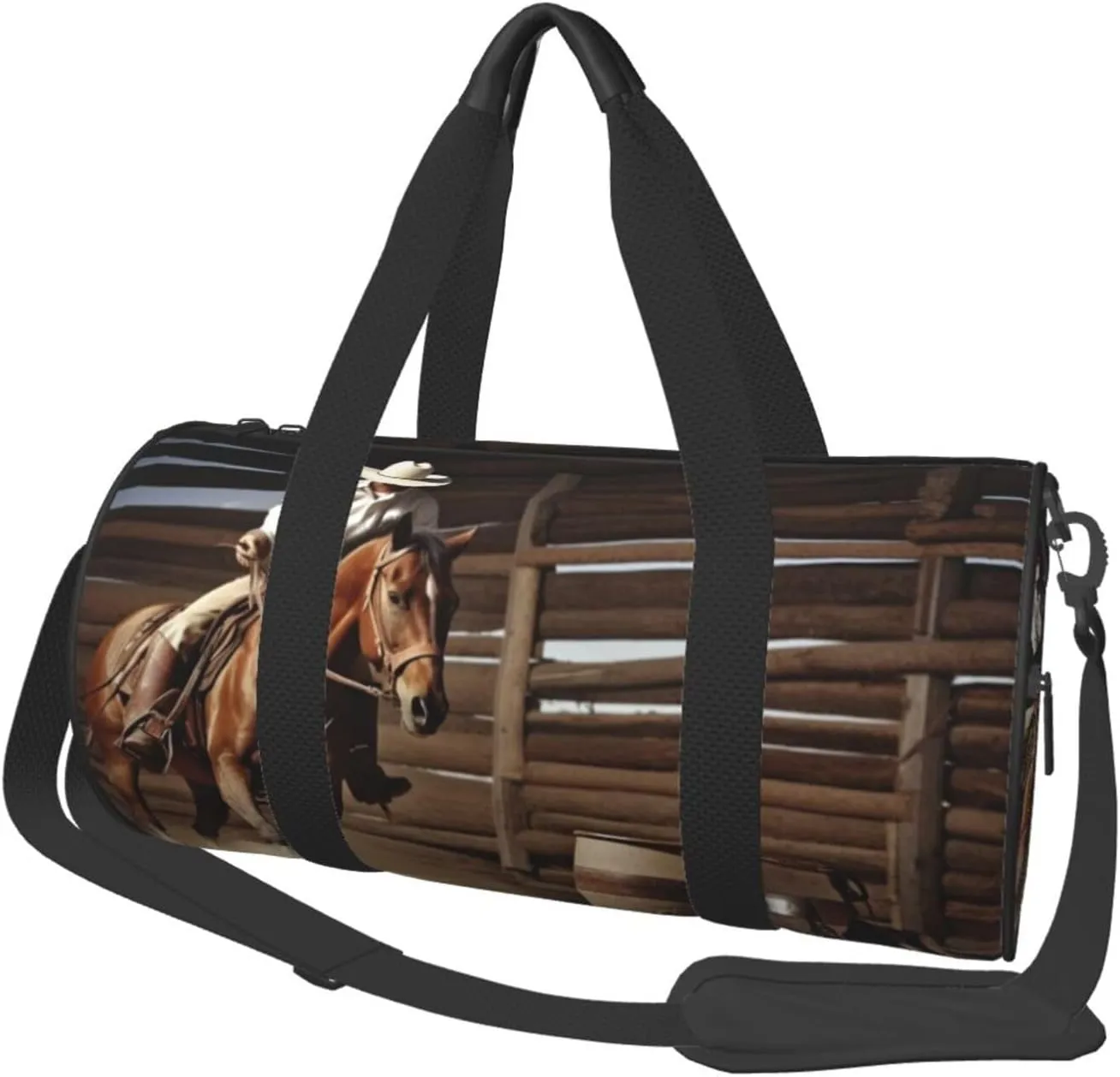 Sports Gym Bag for Women Men Travel Duffel Bag Tote American West Rodeo Weekender Bag Canvas Carry on Overnight Bag for Travel Swimming Fitness Workout Sports Duffle Bag