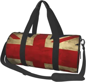 Sports Gym Bag for Women Men Travel Duffel Bag Tote British Flag Weekender Bag Canvas Carry on Overnight Bag for Travel Swimming Fitness Workout Sports Duffle Bag
