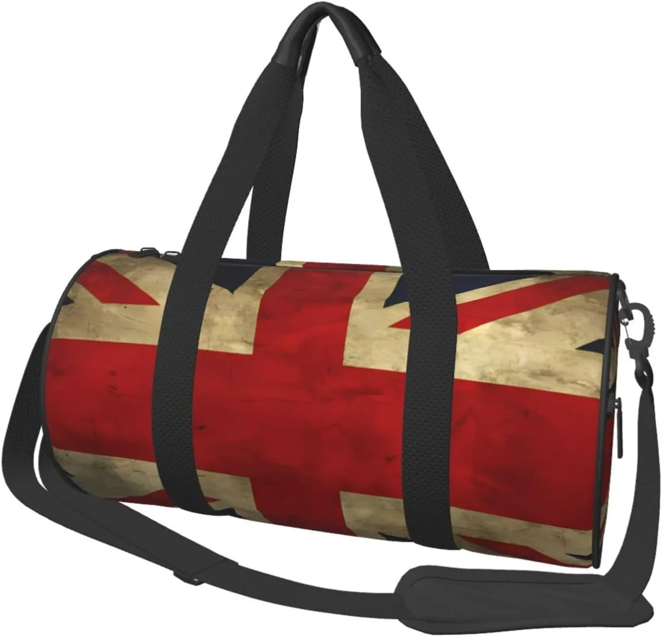 Sports Gym Bag for Women Men Travel Duffel Bag Tote British Flag Weekender Bag Canvas Carry on Overnight Bag for Travel Swimming Fitness Workout Sports Duffle Bag