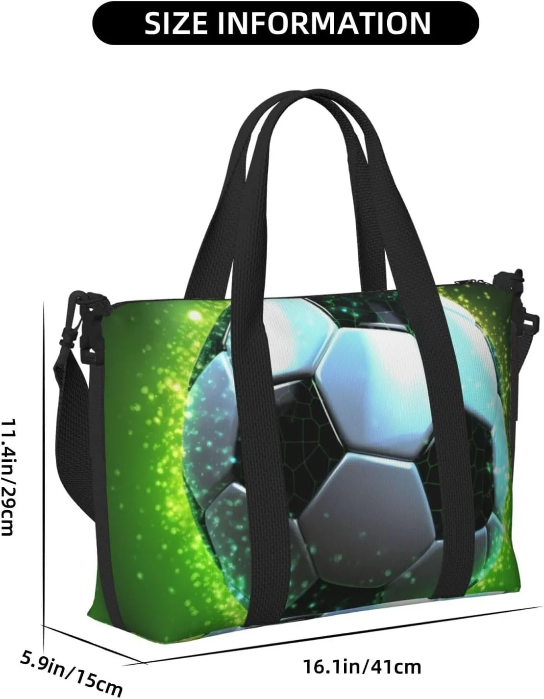 Sports Gym Bag for Women Men Travel Duffel Bag Tote cool soccer ball Weekender Bag Canvas Carry on Overnight Bag for Travel Swimming Fitness Workout Sports Duffle Bag