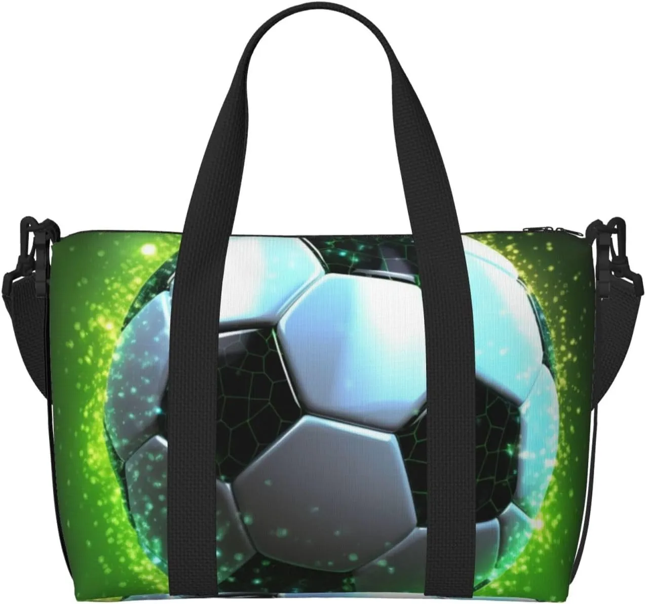Sports Gym Bag for Women Men Travel Duffel Bag Tote cool soccer ball Weekender Bag Canvas Carry on Overnight Bag for Travel Swimming Fitness Workout Sports Duffle Bag