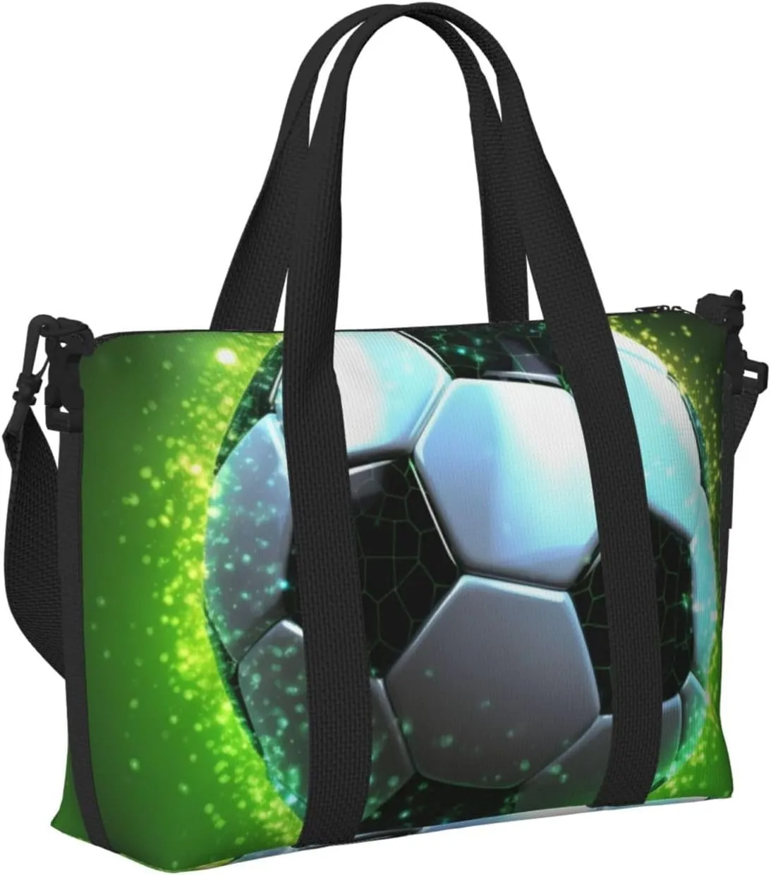 Sports Gym Bag for Women Men Travel Duffel Bag Tote cool soccer ball Weekender Bag Canvas Carry on Overnight Bag for Travel Swimming Fitness Workout Sports Duffle Bag