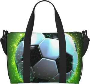 Sports Gym Bag for Women Men Travel Duffel Bag Tote cool soccer ball Weekender Bag Canvas Carry on Overnight Bag for Travel Swimming Fitness Workout Sports Duffle Bag