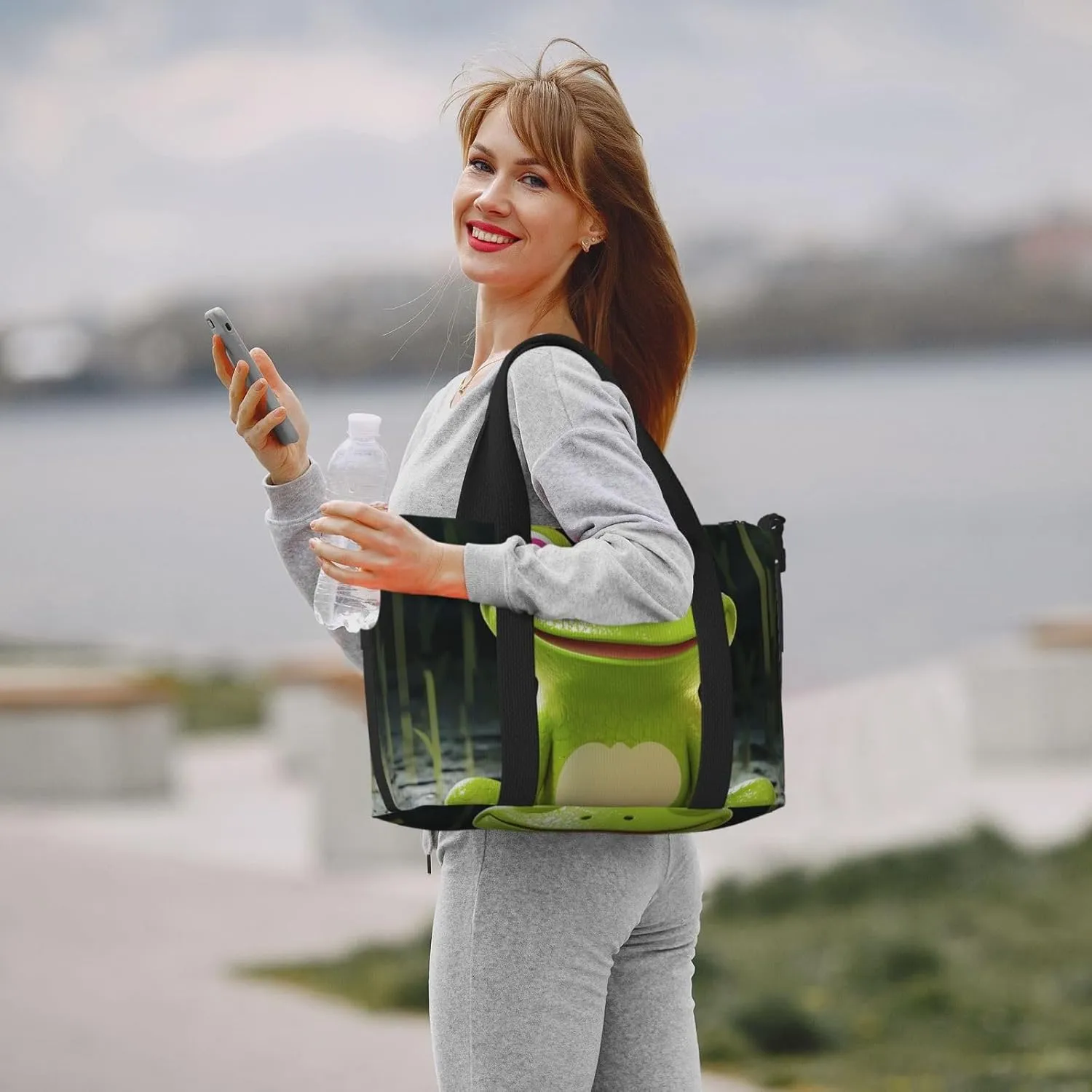 Sports Gym Bag for Women Men Travel Duffel Bag Tote Crown frog Weekender Bag Canvas Carry on Overnight Bag for Travel Swimming Fitness Workout Sports Duffle Bag