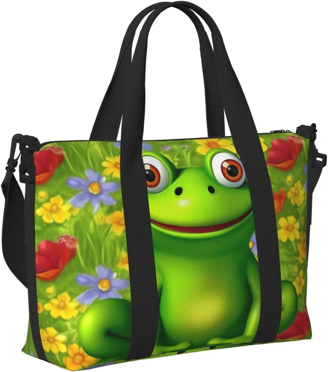 Sports Gym Bag for Women Men Travel Duffel Bag Tote frog Weekender Bag Canvas Carry on Overnight Bag for Travel Swimming Fitness Workout Sports Duffle Bag