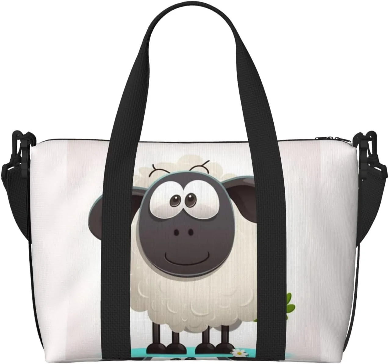 Sports Gym Bag for Women Men Travel Duffel Bag Tote Sheep Weekender Bag Canvas Carry on Overnight Bag for Travel Swimming Fitness Workout Sports Duffle Bag
