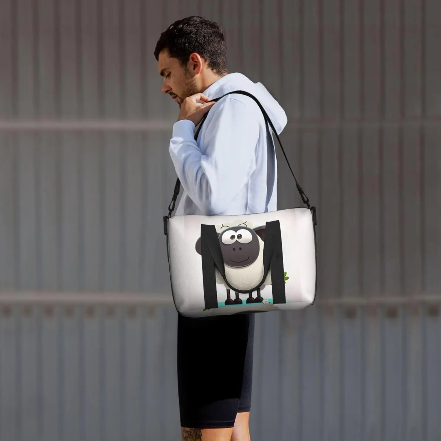 Sports Gym Bag for Women Men Travel Duffel Bag Tote Sheep Weekender Bag Canvas Carry on Overnight Bag for Travel Swimming Fitness Workout Sports Duffle Bag