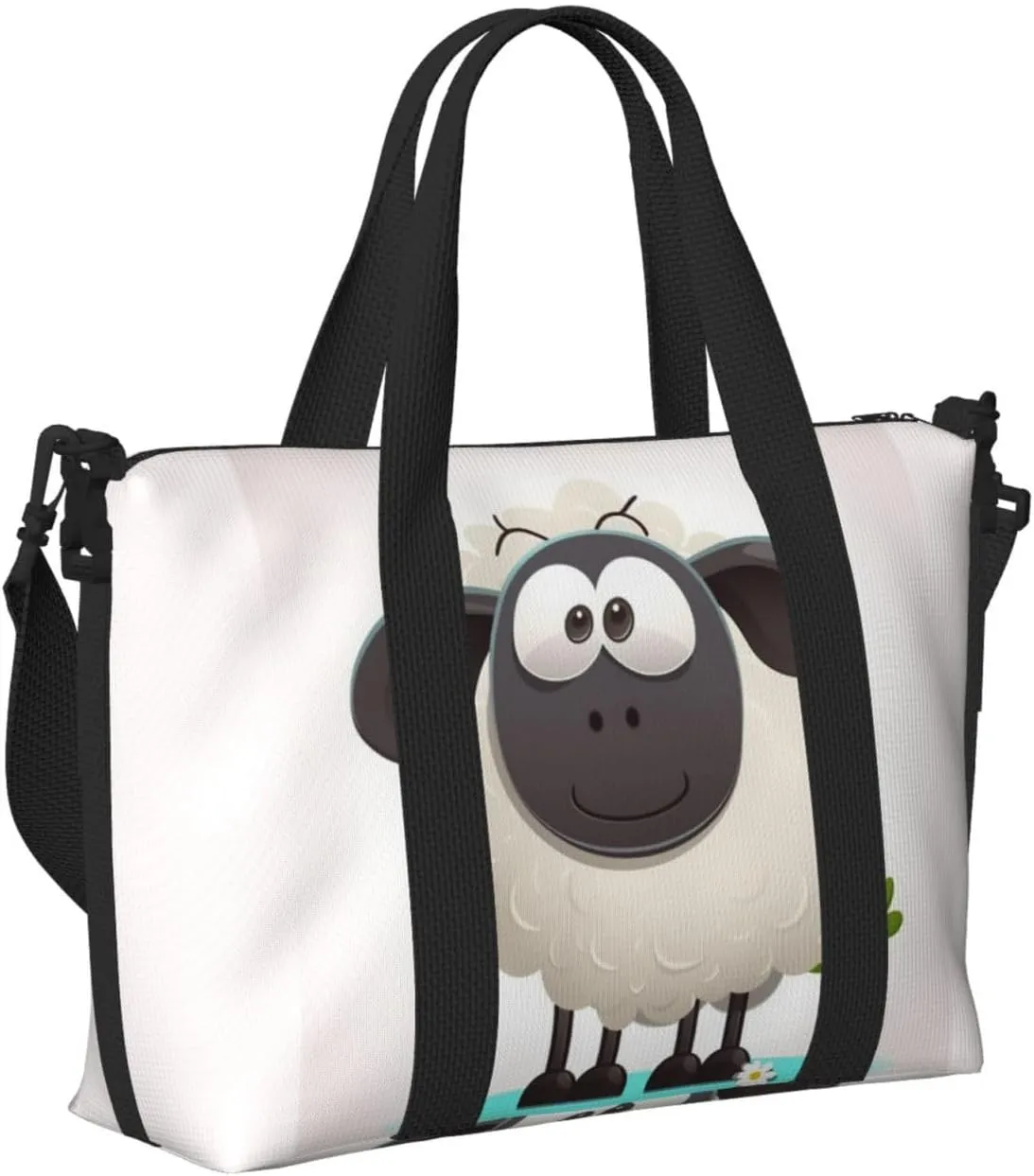 Sports Gym Bag for Women Men Travel Duffel Bag Tote Sheep Weekender Bag Canvas Carry on Overnight Bag for Travel Swimming Fitness Workout Sports Duffle Bag