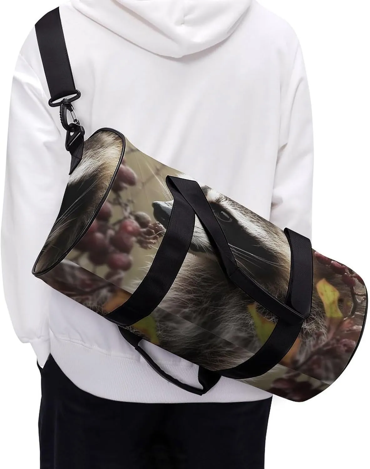 Sports Gym Bag for Women Men Travel Duffel Bag Tote Weekender Bag Animals on Tree Carry on Overnight Bag for Travel Swimming Fitness Workout Sports Duffle Bag